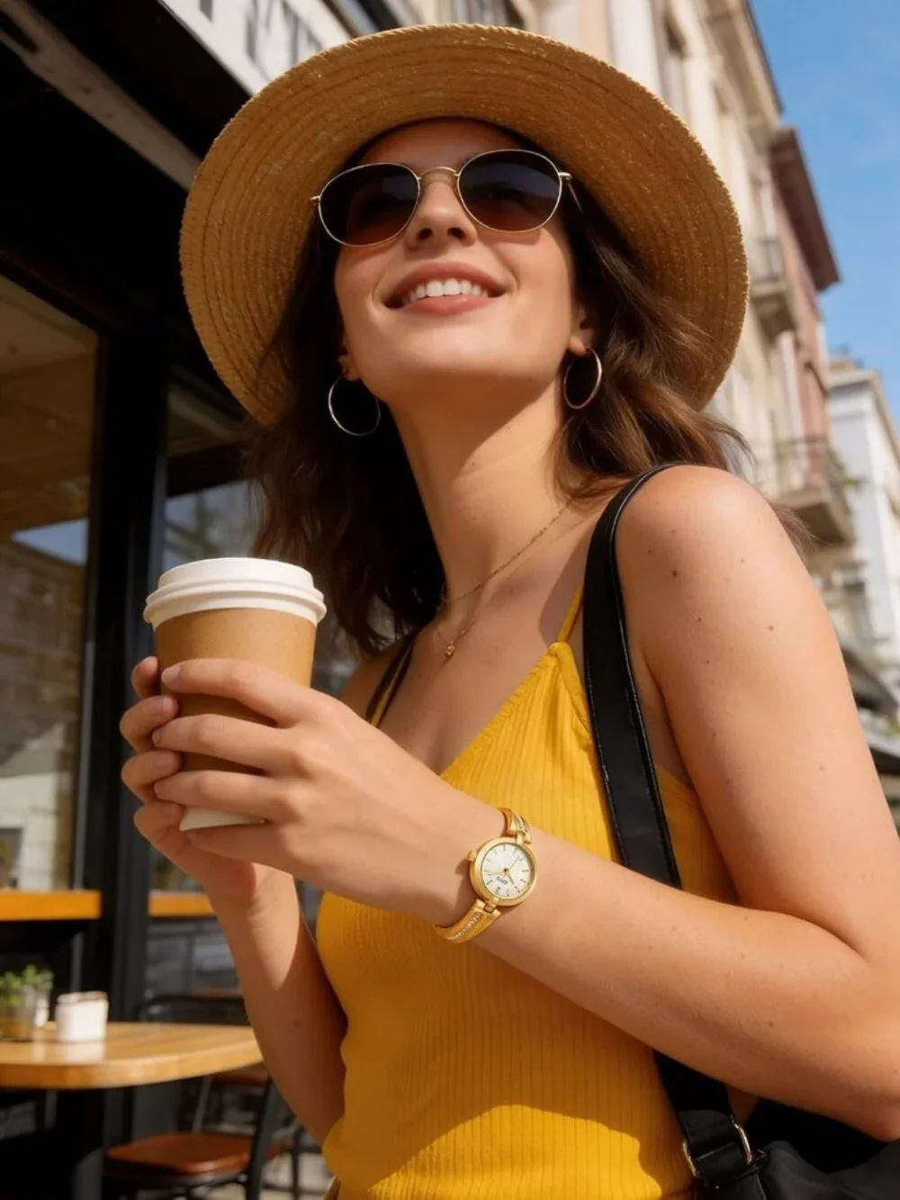 Dainty Gold Bracelet Watch for Women - Stylish Small Wrist Timepiece